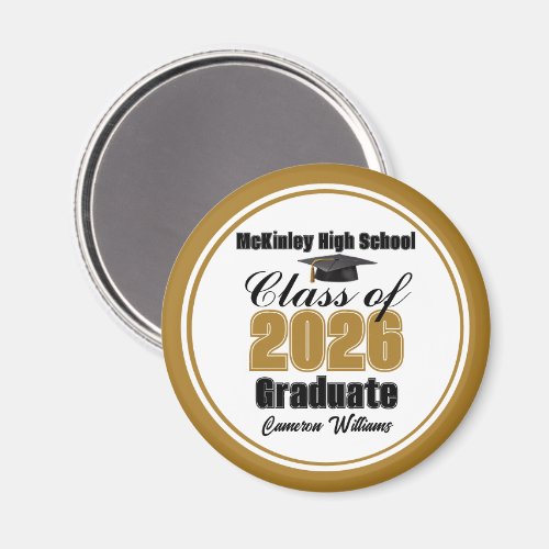 Personalized Gold Class of 2026 Graduation Party