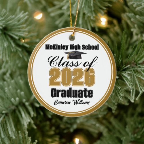 Personalized Gold Class of 2026 Graduation Photo