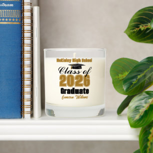 Personalized Gold Class of 2026 Graduation Scented Candle
