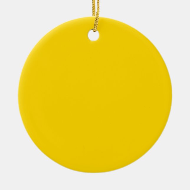 Personalized Gold Color Ceramic Ornament (Front)