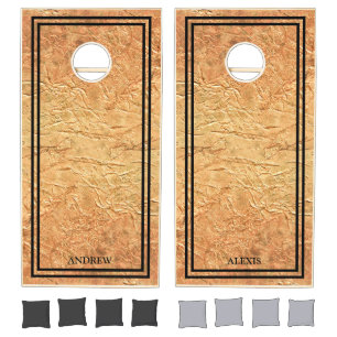 Personalized Gold Cornhole Set