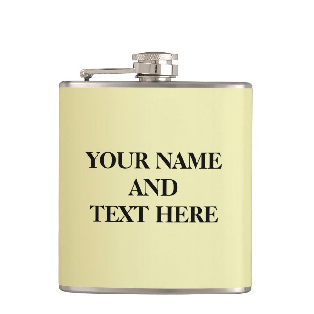 Personalized Gold Custom Your Own Photo Flask (Front)