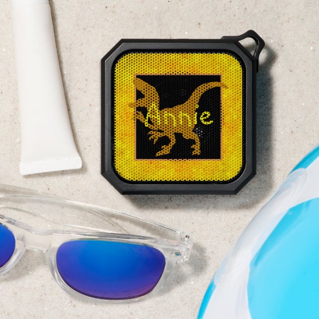 Personalized Gold Dinosaur Hide  Bluetooth Speaker (Insitu(Beach))