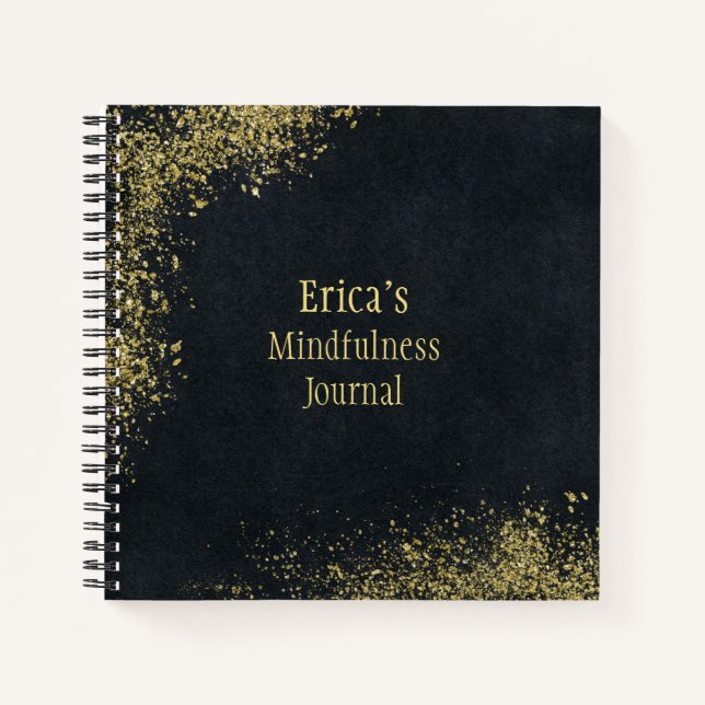 Personalized Gold Dust Mindfulness Notebook (Front)