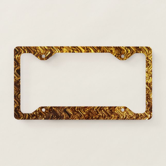 Personalized Gold Elegant  License Plate Frame (Front)