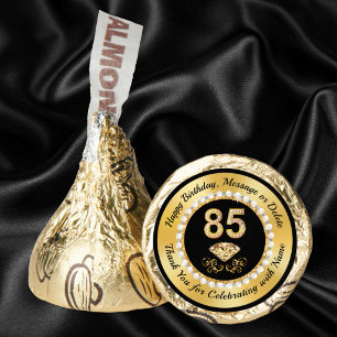 Personalized Gold, Favors for 85th Birthday Party,