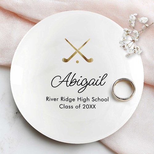 Personalized Gold Field Hockey Graduation