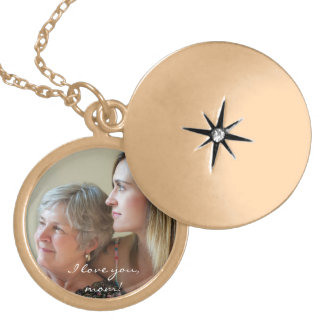 Personalized Gold Finish Locket Gifts For Mom Necklace