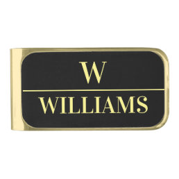 Personalized  gold finish money clip