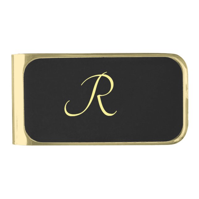 Personalized Gold Finish Money Clip (Front)
