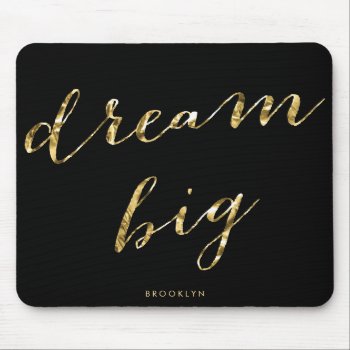 Personalized Gold Foil Mouse Pads Black by online_store at Zazzle