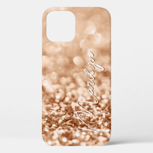 Personalized Gold Glitter iPhone 12 Case