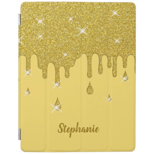 Personalized Gold Glitter Effect  Sparkles iPad Smart Cover