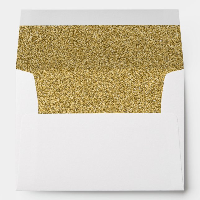 Personalized Gold Glitter  Envelope (Back (Bottom))