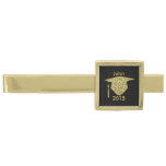 Personalized Gold Glitter Graduation Cap Tie Bar at Zazzle