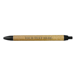 Personalized gold glitter pen | custom luxe text