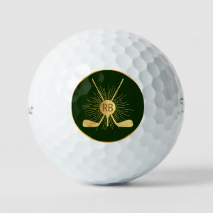 Personalized Gold Golf Clubs Balls