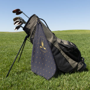Personalized Gold Golf Clubs Towel