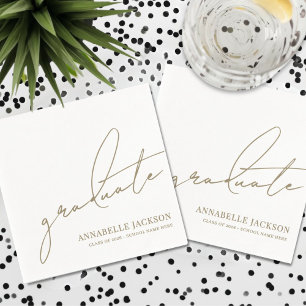 Personalized Gold Graduation Napkins