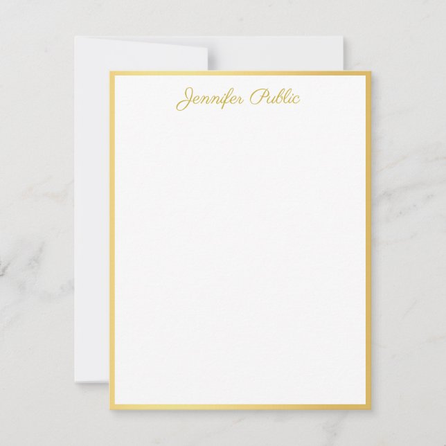 Personalized Gold Hand Script Vertical Template (Front)