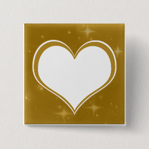 Personalized Gold Heart Button