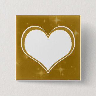Personalized Gold Heart  Button