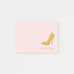 Personalized Gold high heel shoe Post-it Notes