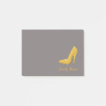Personalized Gold high heel shoe Post-it Notes