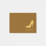 Personalized Gold high heel shoe Post-it Notes