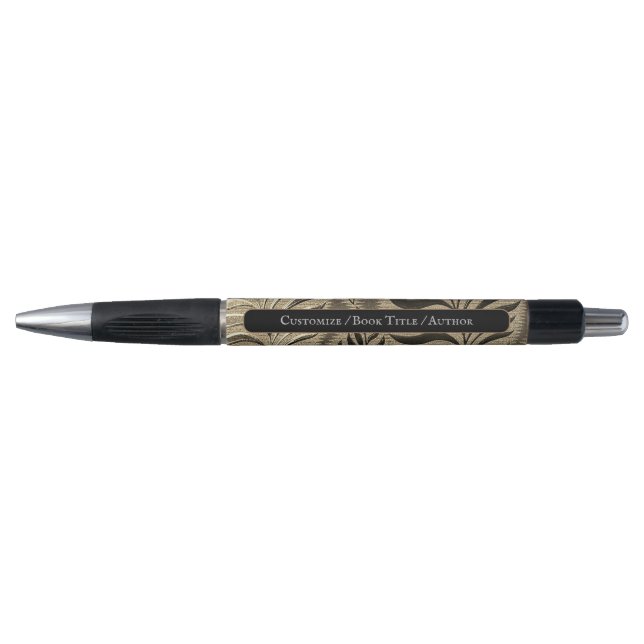 Personalized Gold Leaf Motif Pen (Front)