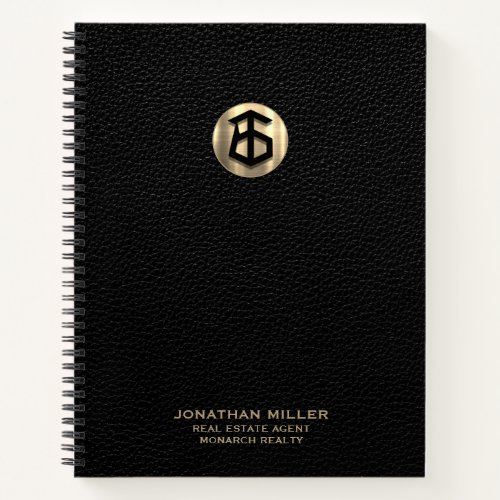 Personalized Gold Logo Notebook