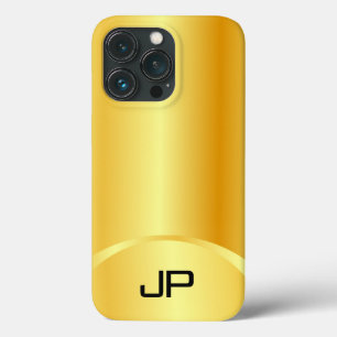 Personalized Gold Look Elegant Modern Monogram iPhone 13 Pro Case