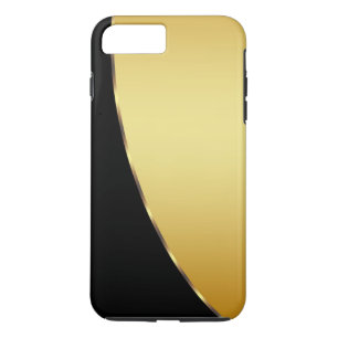 Personalized Gold Metal Elegant Modern Black iPhone 8 Plus/7 Plus Case