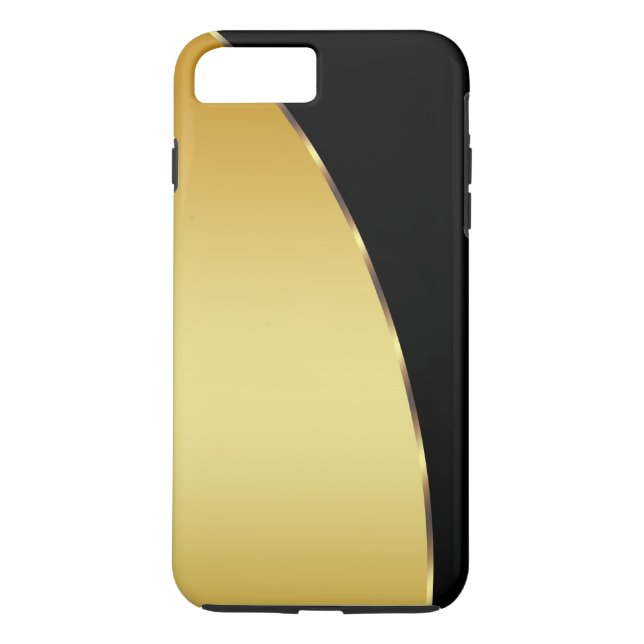 Personalized Gold Metal Elegant Modern Black Case-Mate iPhone Case (Back)