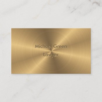 Personalized Gold Metallic Radial Texture Business Card by electrosky at Zazzle