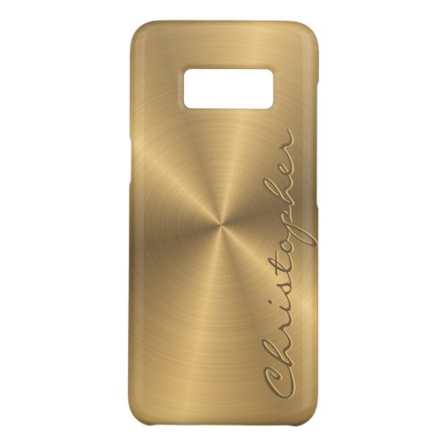 Personalized Gold Metallic Radial Texture Case_Mate Samsung Galaxy S8 Case