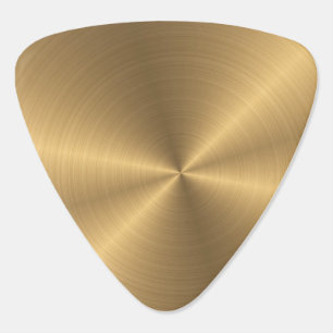 Personalized Gold Metallic Radial Texture Guitar Pick