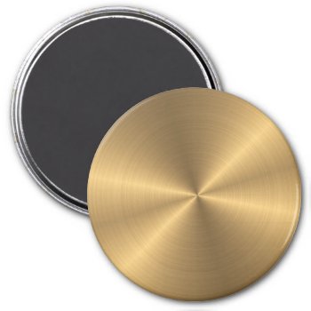 Personalized Gold Metallic Radial Texture Magnet by electrosky at Zazzle