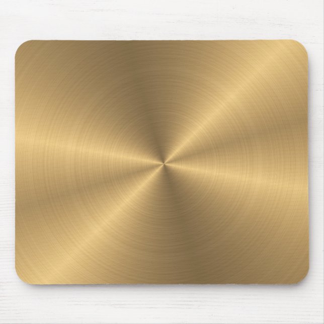 Personalized Gold Metallic Radial Texture Mouse Pad (Front)