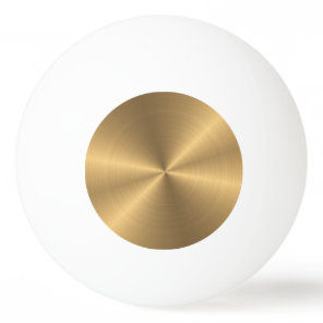 Personalized Gold Metallic Radial Texture Ping Pong Ball
