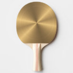 Personalized Gold Metallic Radial Texture Ping Pong Paddle at Zazzle