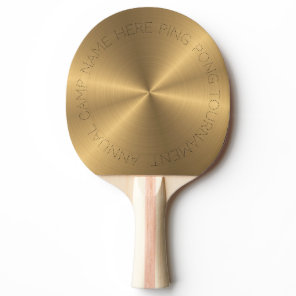 Personalized Gold Metallic Radial Texture Ping Pong Paddle