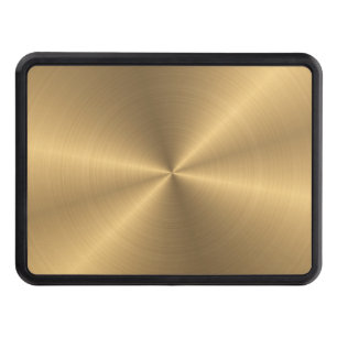 Personalized Gold Metallic Radial Texture Trailer Hitch Cover