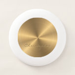 Personalized Gold Metallic Radial Texture Wham-o Frisbee at Zazzle