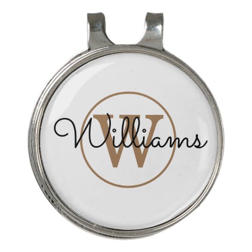 Personalized Gold Monogram Exclusive Golf Hat Clip