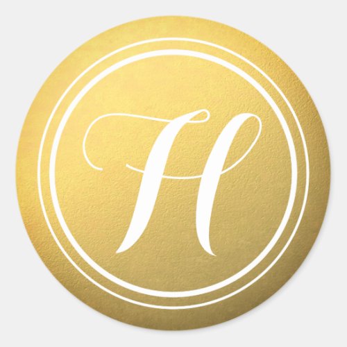 Personalized Gold Monogram Stickers