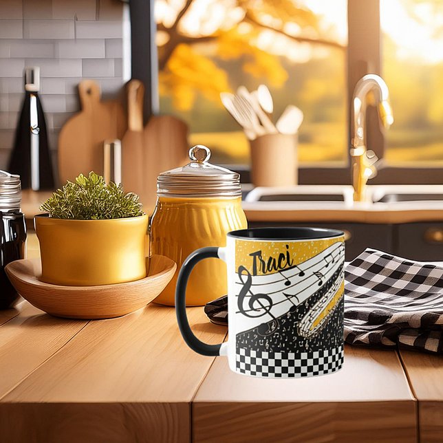 Personalized Gold music theme Mug (Creator Uploaded)