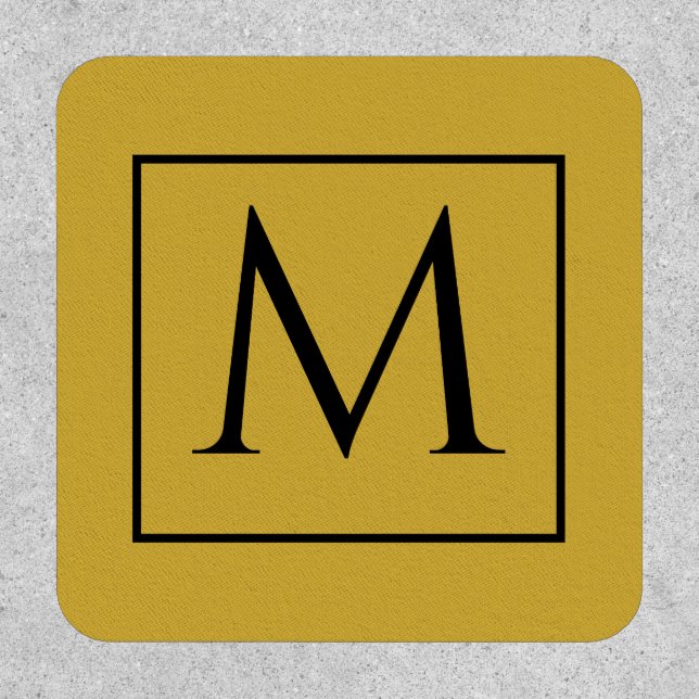 Personalized Gold Patch Featuring Your Monogram (Front)