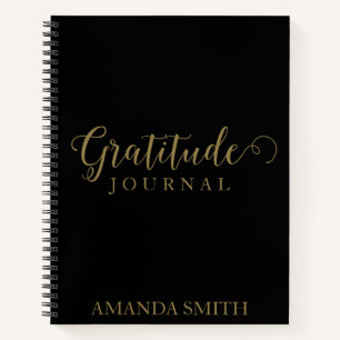 Personalized Gold Print Gratitude Journal
