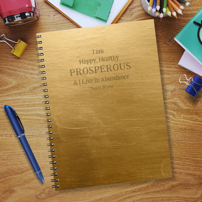 Personalized Gold Prosperity Affirmation Notebook (Creator Uploaded)